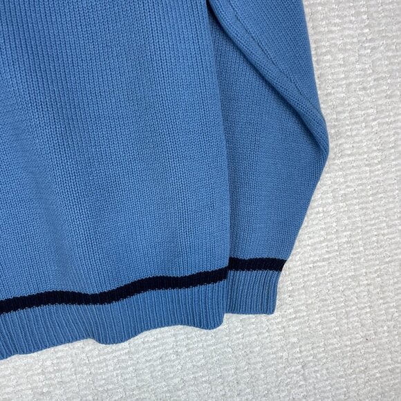 VINTAGE 725 Originals Sweater Blue AOP Y2K Hip Hop Baggy Knit Graphic Size M - Picture 16 of 16